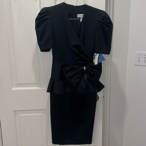 Vintage Black Midi formal dress